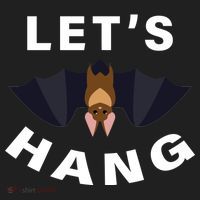 Lets Hang Funny Halloween Bat Golf Towel thumb 3
