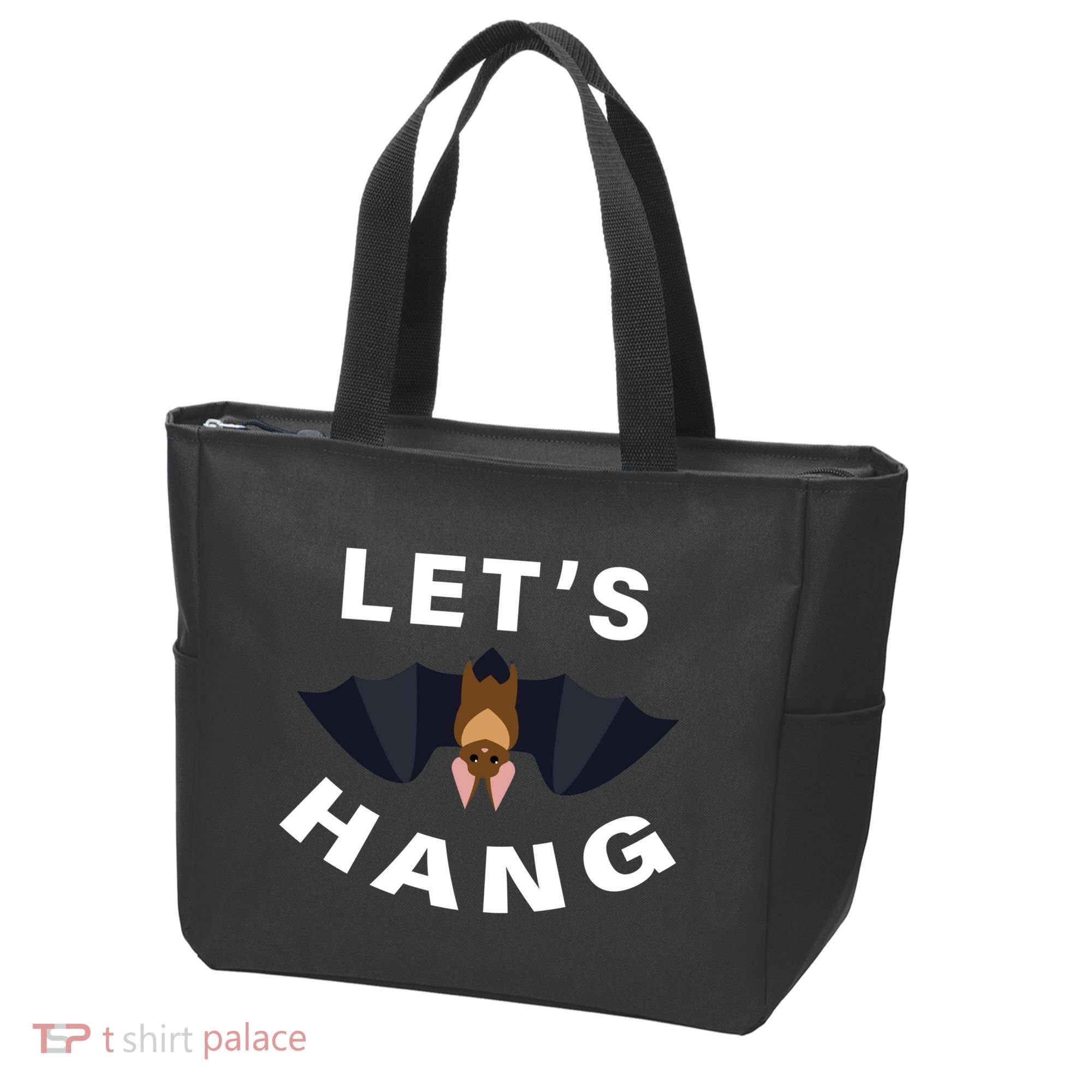 Lets Hang Funny Halloween Bat Tote Bag