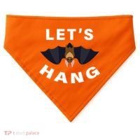 Lets Hang Funny Halloween Bat USA-Made Doggie Bandana thumb 0
