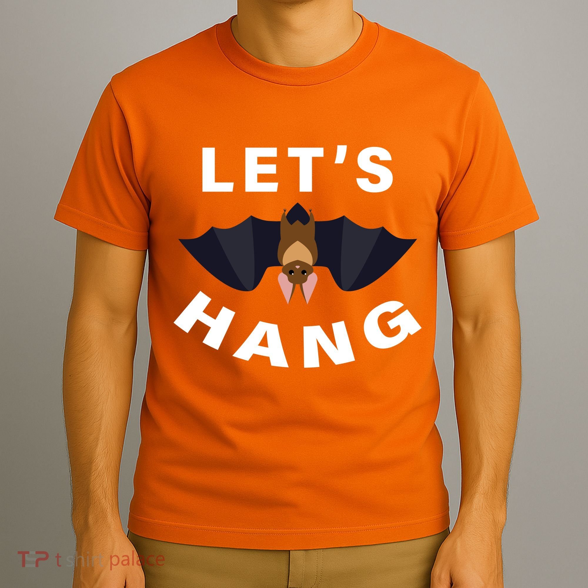Lets Hang Funny Halloween Bat T-Shirt