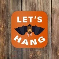 Lets Hang Funny Halloween Bat Coaster thumb 0