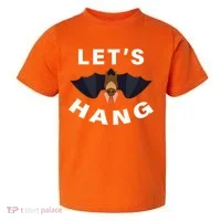 Lets Hang Funny Halloween Bat Toddler T-Shirt thumb 0
