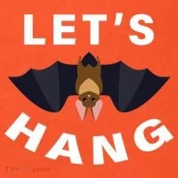 Lets Hang Funny Halloween Bat Toddler T-Shirt thumb 2