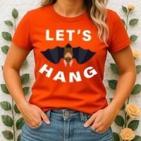 Lets Hang Funny Halloween Bat Women's T-Shirt thumb 2