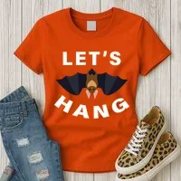 Lets Hang Funny Halloween Bat Women's T-Shirt thumb 3