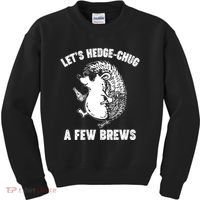 Let's Hedge-Chug A Few Brews Hedgehog Beers Kids Sweatshirt thumb 0