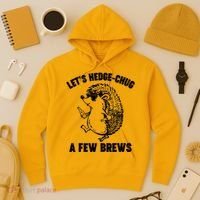 Let's Hedge-Chug A Few Brews Hedgehog Beers Hoodie thumb 3