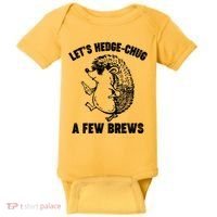 Let's Hedge-Chug A Few Brews Hedgehog Beers Baby Bodysuit thumb 0