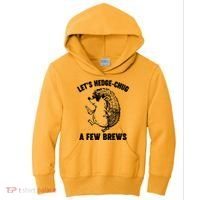 Let's Hedge-Chug A Few Brews Hedgehog Beers Kids Hoodie thumb 0