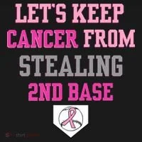 Let's Keep Cancer From Stealing 2nd Base Ribbon Doggie Tank thumb 4