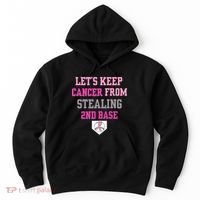 Let's Keep Cancer From Stealing 2nd Base Ribbon Hoodie thumb 0