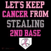 Let's Keep Cancer From Stealing 2nd Base Ribbon Sweatshirt thumb 3