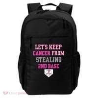 Let's Keep Cancer From Stealing 2nd Base Ribbon Backpack thumb 0