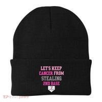 Let's Keep Cancer From Stealing 2nd Base Ribbon Beanie thumb 0