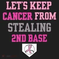 Let's Keep Cancer From Stealing 2nd Base Ribbon Beanie thumb 2