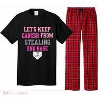 Let's Keep Cancer From Stealing 2nd Base Ribbon Pajama Set thumb 0