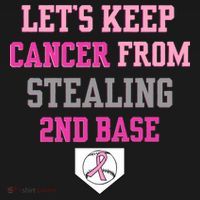 Let's Keep Cancer From Stealing 2nd Base Ribbon Mousepad thumb 1