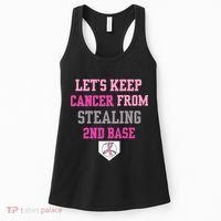 Let's Keep Cancer From Stealing 2nd Base Ribbon Women's Tank Top thumb 0