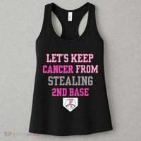 Let's Keep Cancer From Stealing 2nd Base Ribbon Women's Tank Top thumb 3