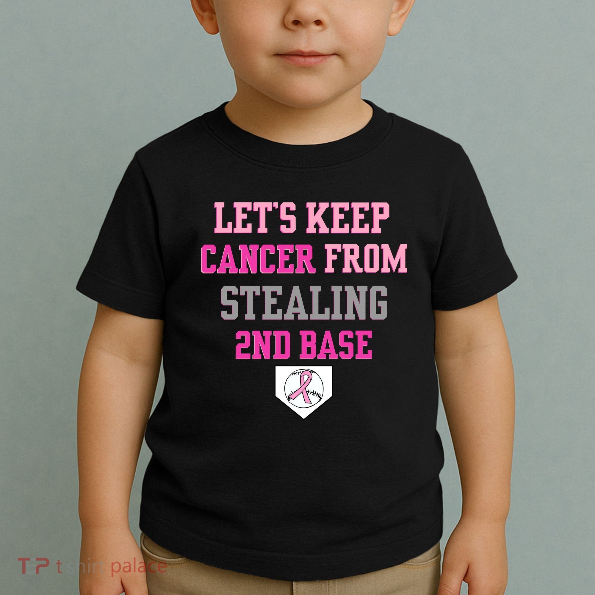Let's Keep Cancer From Stealing 2nd Base Ribbon Toddler T-Shirt