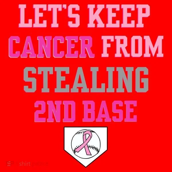 Let's Keep Cancer From Stealing 2nd Base Ribbon Santa Hat
