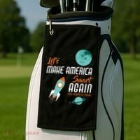 Let's Make America Smart Again Golf Towel thumb 2
