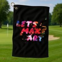 Lets Make Art Golf Towel thumb 1