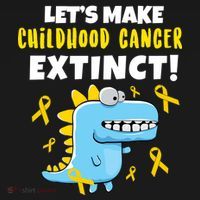 Lets Make Childhood Cancer Extinct Dinosaur Backpack thumb 2
