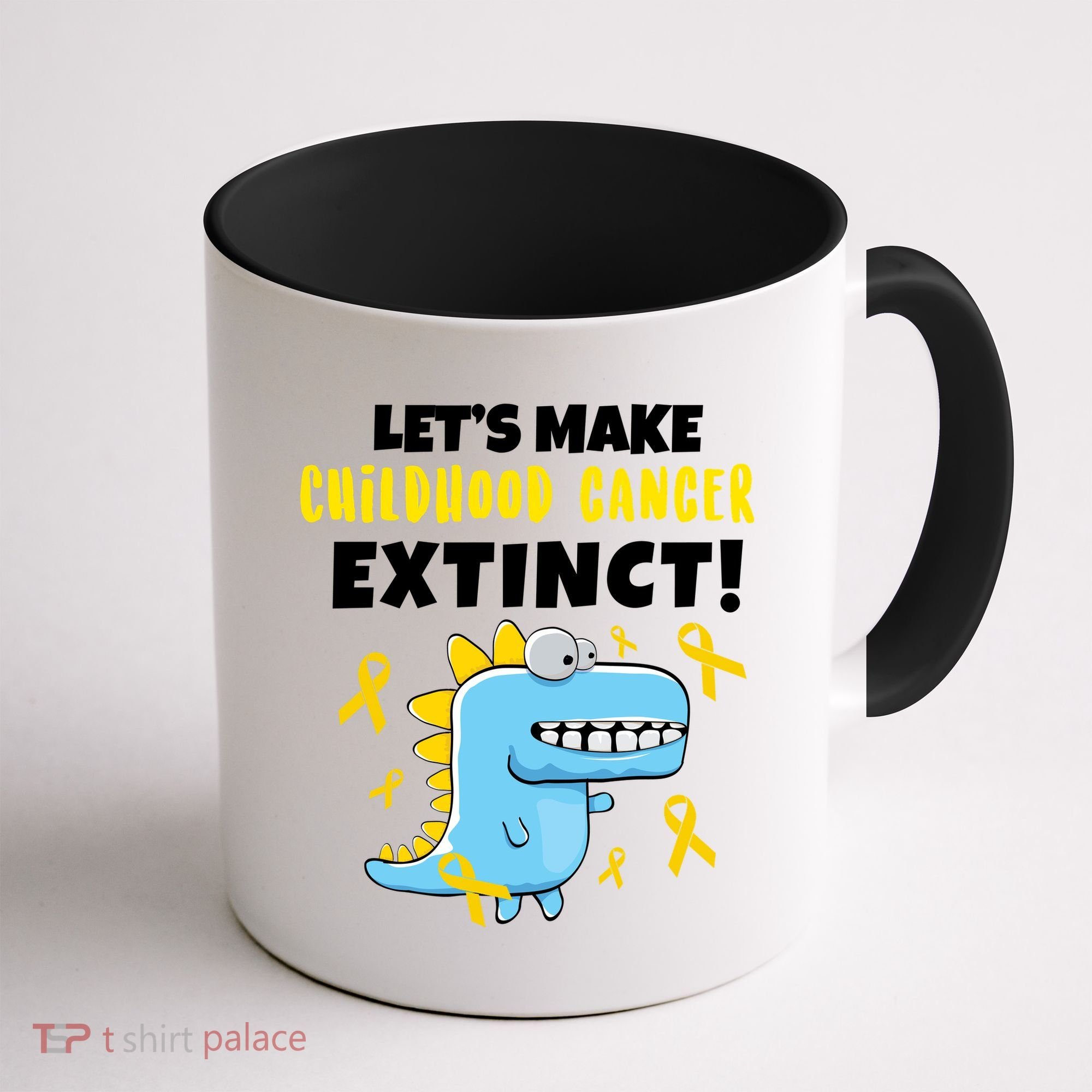 Lets Make Childhood Cancer Extinct Dinosaur Coffee Mug