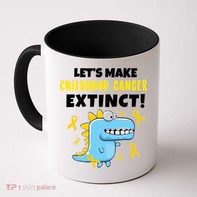 Lets Make Childhood Cancer Extinct Dinosaur Coffee Mug