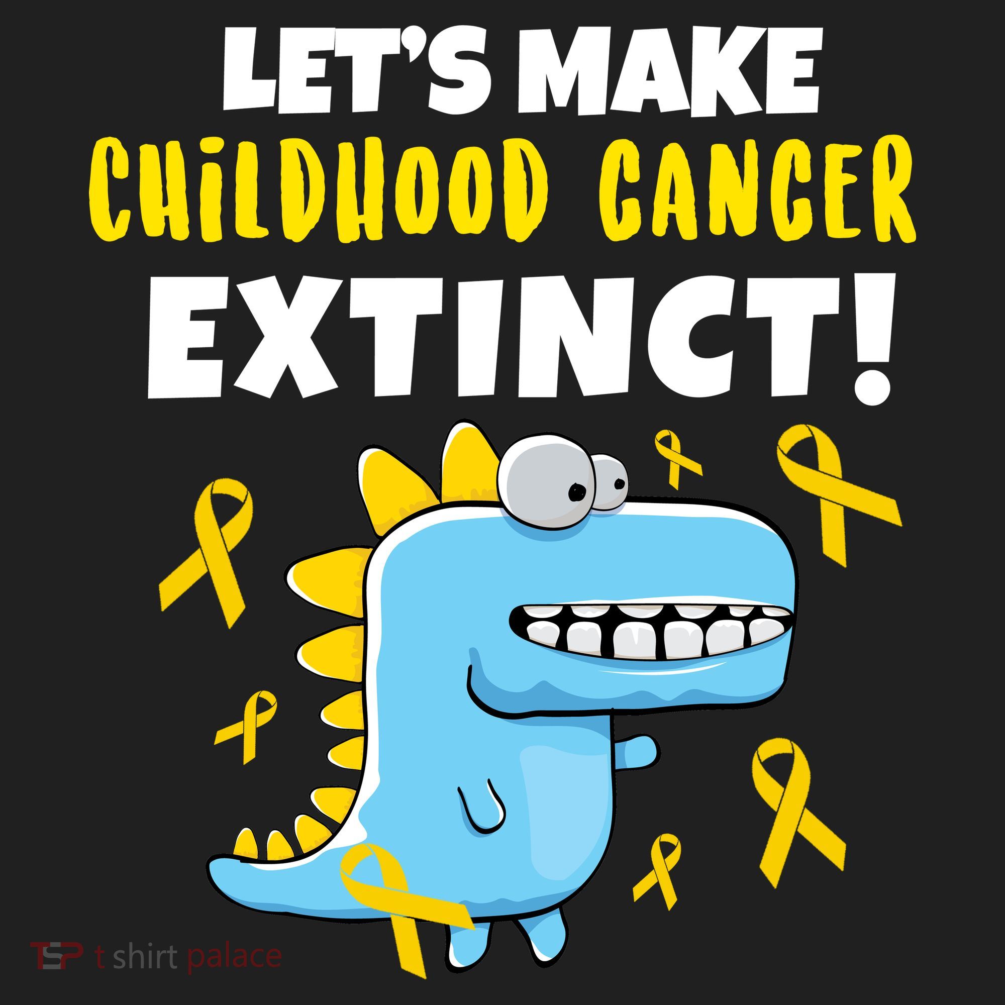 Lets Make Childhood Cancer Extinct Dinosaur Tumbler