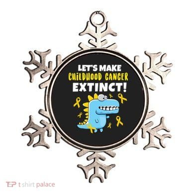 Lets Make Childhood Cancer Extinct Dinosaur Ornament
