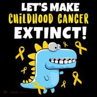 Lets Make Childhood Cancer Extinct Dinosaur Ornament thumb 1
