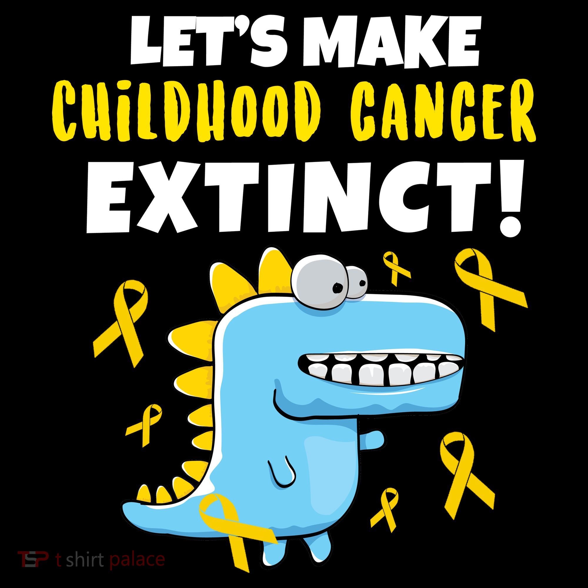 Lets Make Childhood Cancer Extinct Dinosaur Ornament