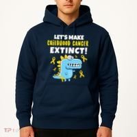 Lets Make Childhood Cancer Extinct Dinosaur Hoodie thumb 2