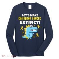 Lets Make Childhood Cancer Extinct Dinosaur Long Sleeve Shirt thumb 0
