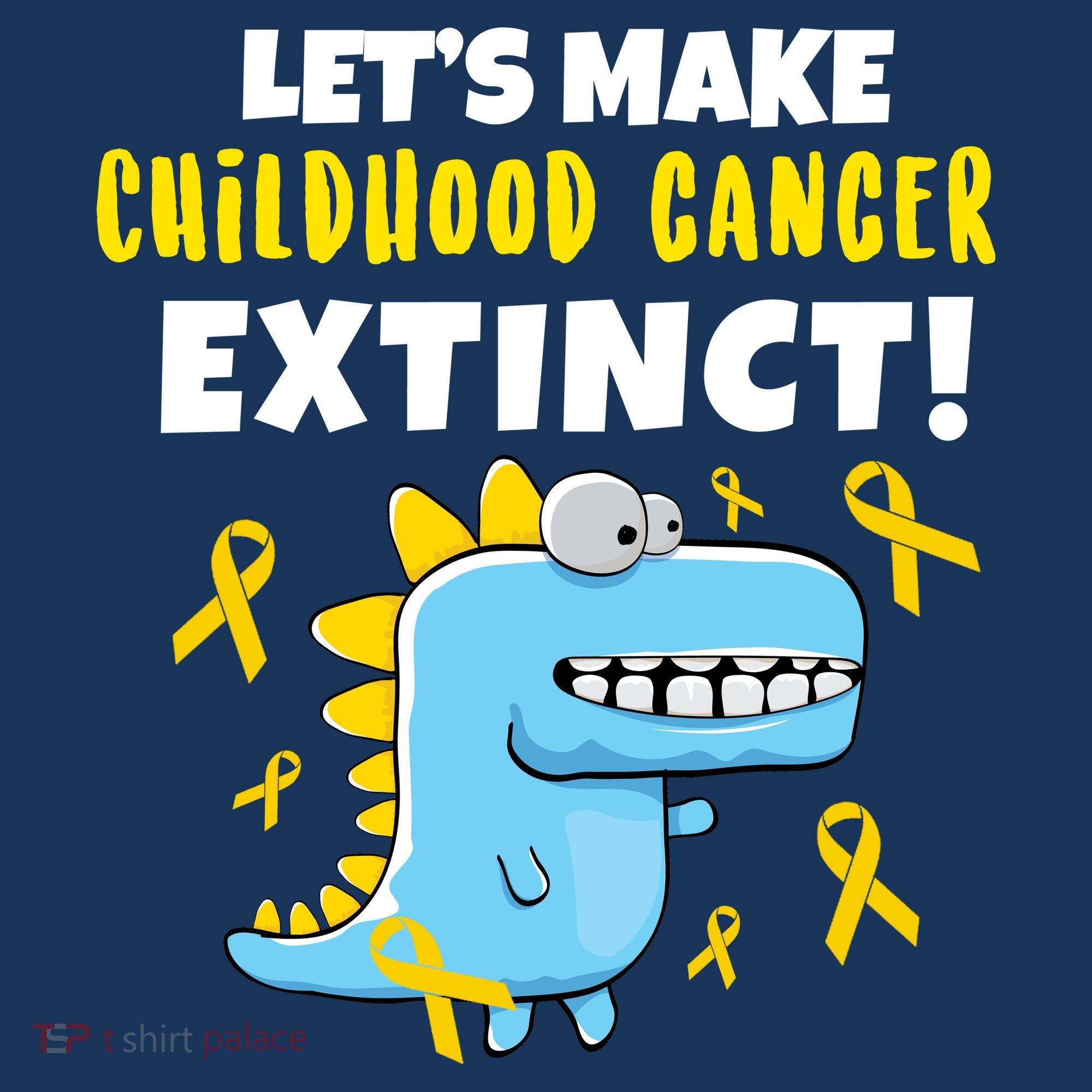 Lets Make Childhood Cancer Extinct Dinosaur Long Sleeve Shirt