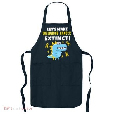 Lets Make Childhood Cancer Extinct Dinosaur Apron