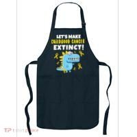 Lets Make Childhood Cancer Extinct Dinosaur Apron thumb 0