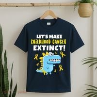 Lets Make Childhood Cancer Extinct Dinosaur T-Shirt thumb 2