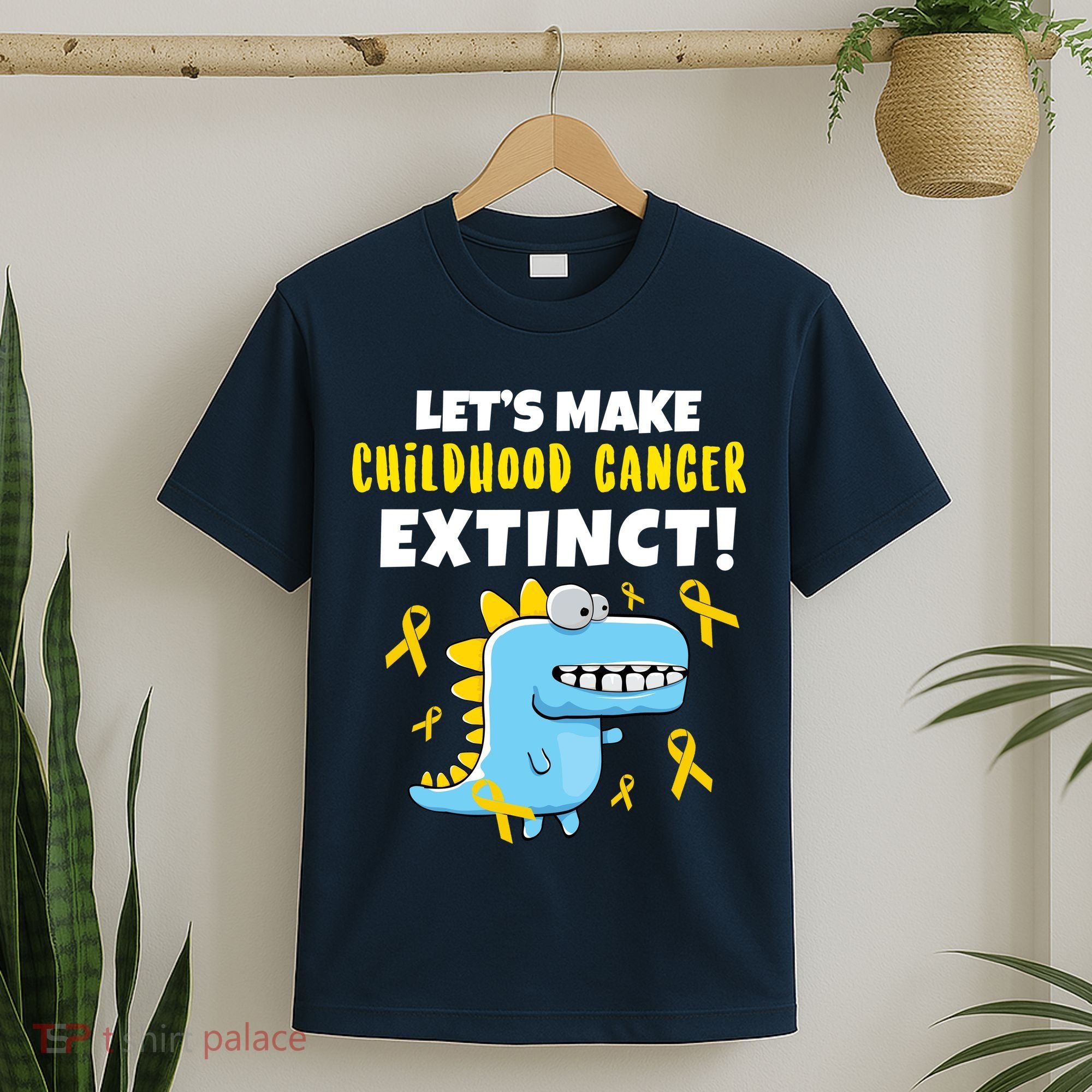 Lets Make Childhood Cancer Extinct Dinosaur T-Shirt
