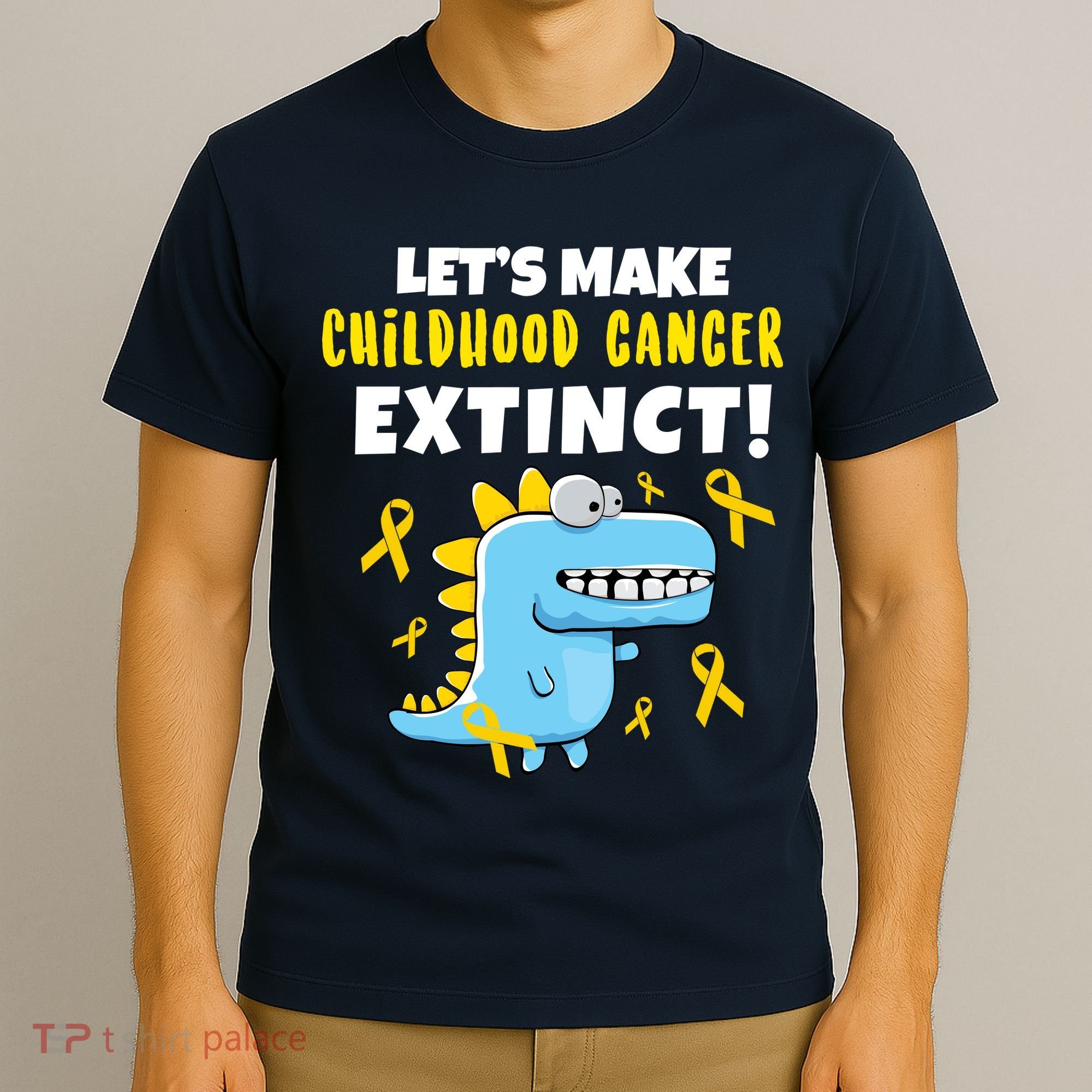 Lets Make Childhood Cancer Extinct Dinosaur T-Shirt