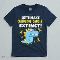 Lets Make Childhood Cancer Extinct Dinosaur T-Shirt thumb 5