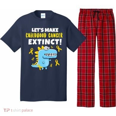 Lets Make Childhood Cancer Extinct Dinosaur Pajama Set
