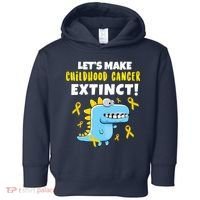 Lets Make Childhood Cancer Extinct Dinosaur Toddler Hoodie thumb 0