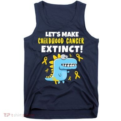 Lets Make Childhood Cancer Extinct Dinosaur Tank Top