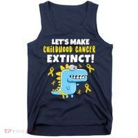 Lets Make Childhood Cancer Extinct Dinosaur Tank Top thumb 0