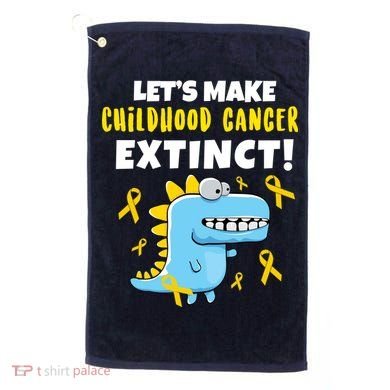Lets Make Childhood Cancer Extinct Dinosaur Golf Towel