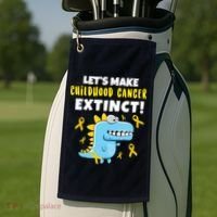 Lets Make Childhood Cancer Extinct Dinosaur Golf Towel thumb 2