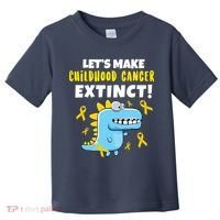 Lets Make Childhood Cancer Extinct Dinosaur Toddler T-Shirt thumb 0